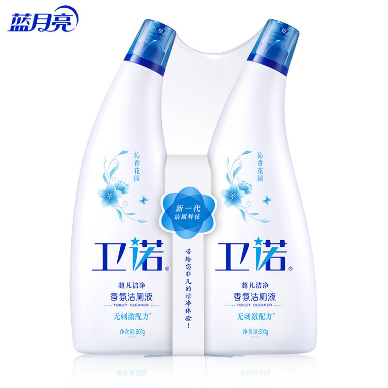 蓝月亮 消毒杀菌用品 500g 蓝月亮 蓝月亮 卫诺 香氛洁厕液 500g*2(沁香花园) 洁厕灵 洁厕剂 洁厕宝 厕所马桶清洁剂 除菌去污