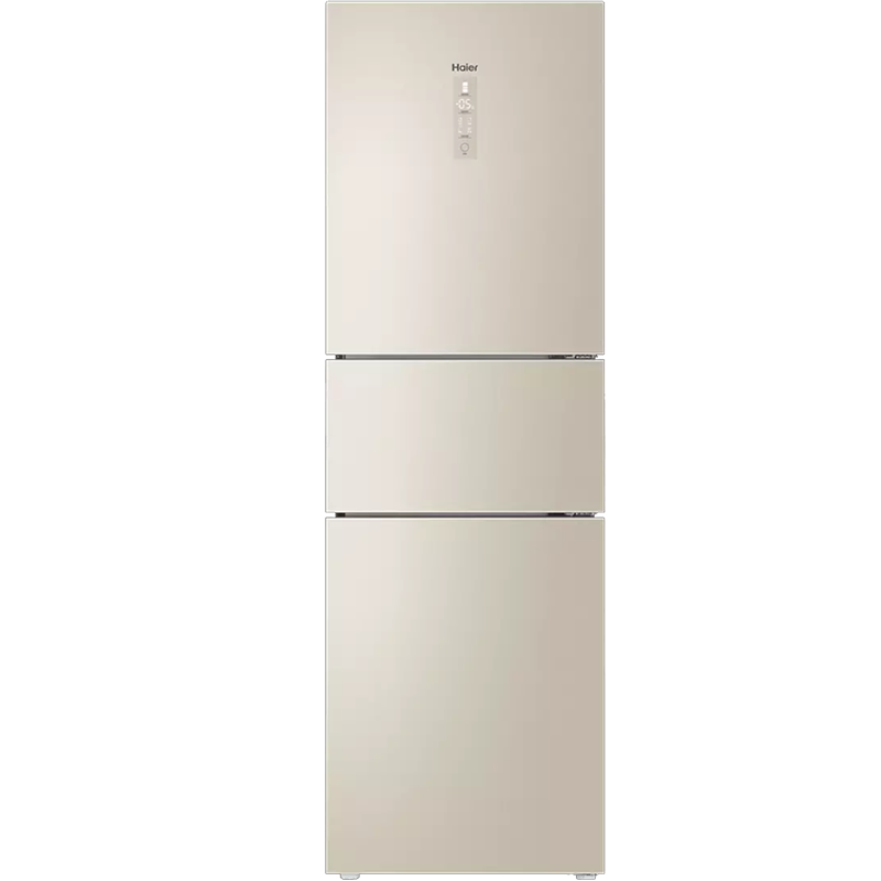 海尔 BCD-218WLDPPU1  海尔（Haier） BCD-218WLDPPU1  218升 电冰箱三门超薄小型迷你3门三开门冰箱大容量节能省电静音 钢化玻璃面板+中门全温变温区