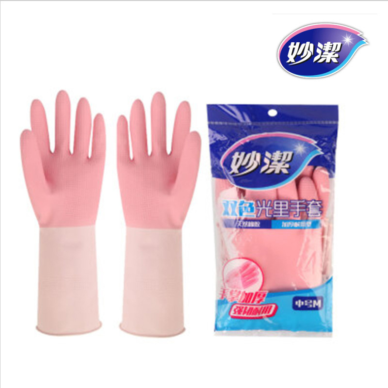 妙洁 其他防护用品 0350 M号  妙洁 0350 M号  妙洁（MIAOJIE） 0350 M号  双色光里手套 M号 1副/包 2包装