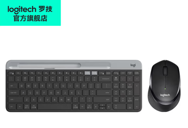 罗技 键盘鼠标套装 K580 罗技（Logitech） K580无线蓝牙双模键盘办公超薄轻音键盘便携笔记本电脑Mac ipad手机平板键盘 K580+M330【键鼠套装】
